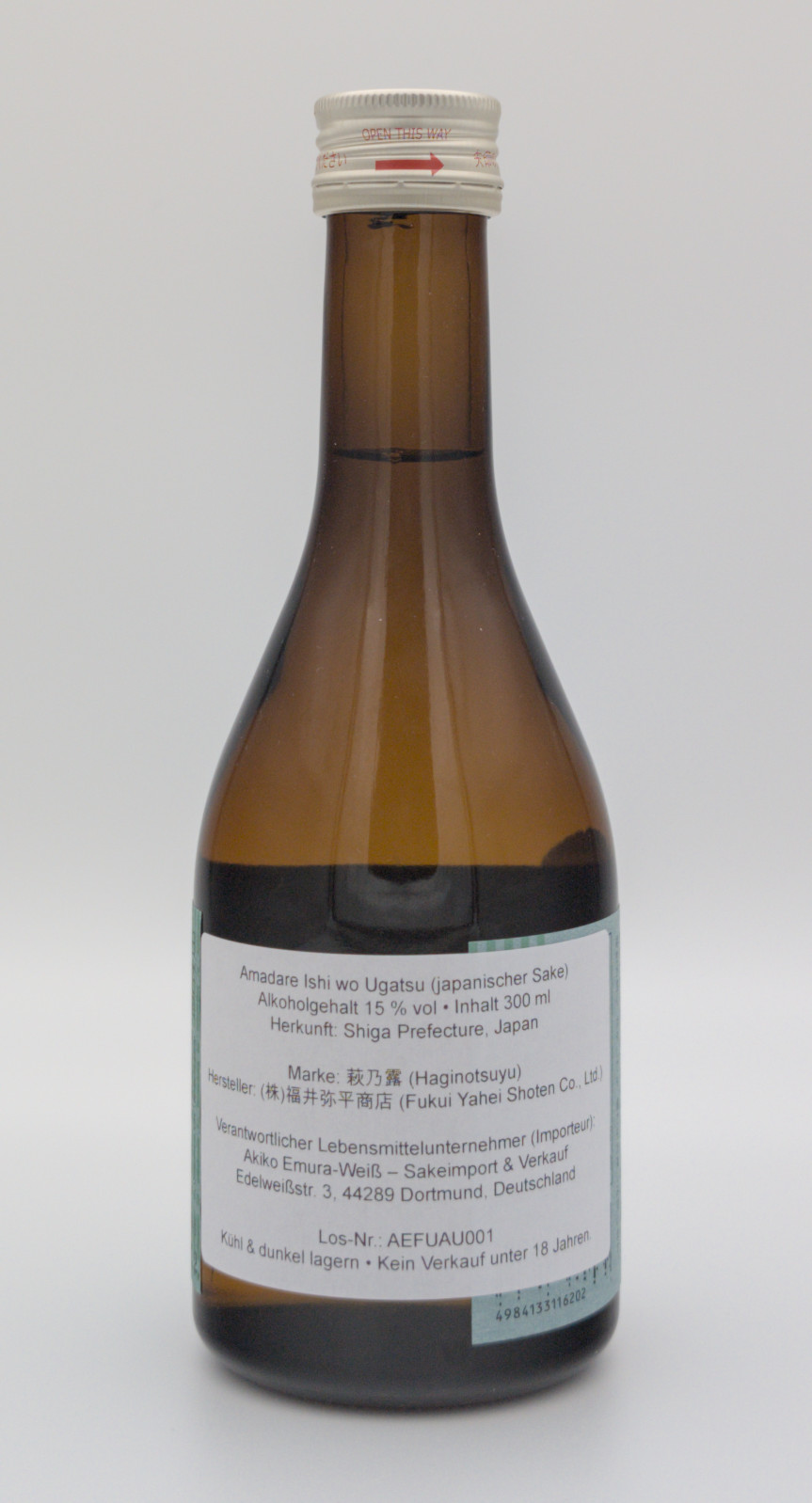 Junmai Tomizu‑jikomi „Amadare Ishi wo Ugatsu" 300ml